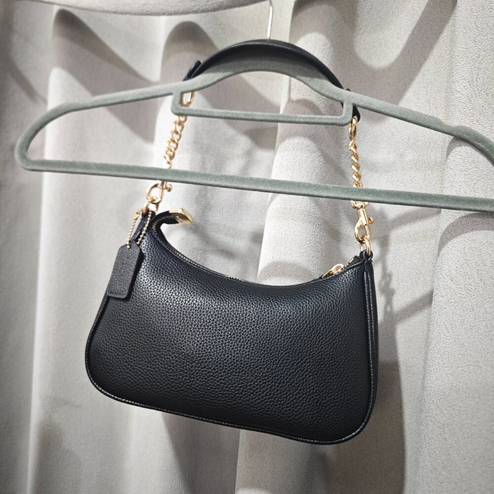 Coach Lychee-Textured Leather Shoulder Bag - Picture 2 of 9